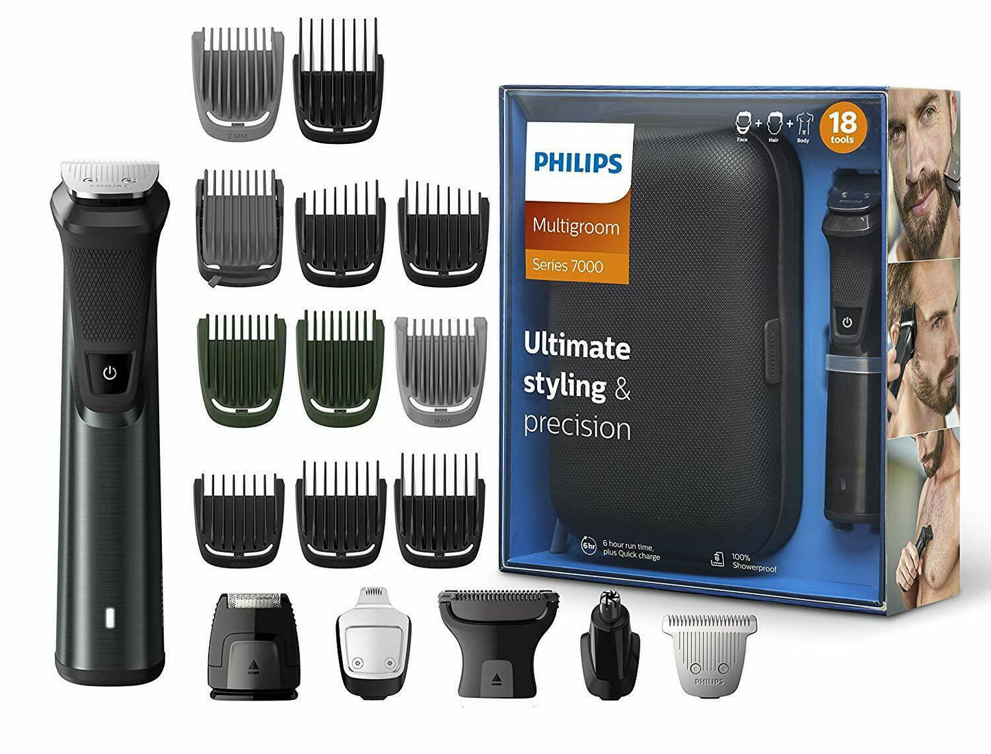 Philips mg7785/20 Multigroom Series 7000 18 in 1 Trimmer for Body Dual
